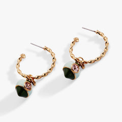 Crystal Bow & Ornament Twisted Hoop Earrings, Earrings, $ 38.00, A Moment Of Now™