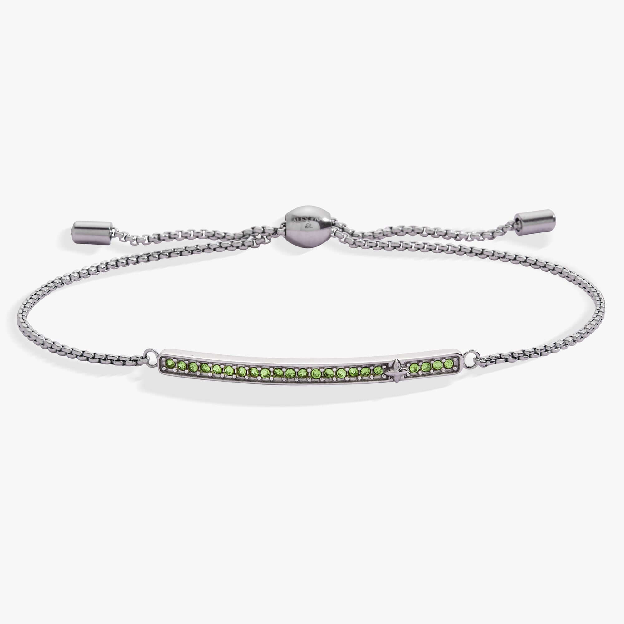 August Everyday Birthstone Pave Bolo Bracelet, Bracelets, $ 38.00, A Moment Of Now™