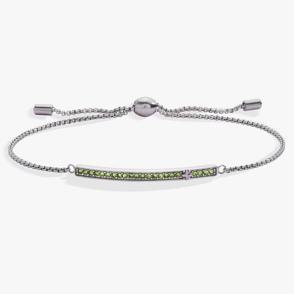 August Everyday Birthstone Pave Bolo Bracelet, Bracelets, $ 38.00, A Moment Of Now™