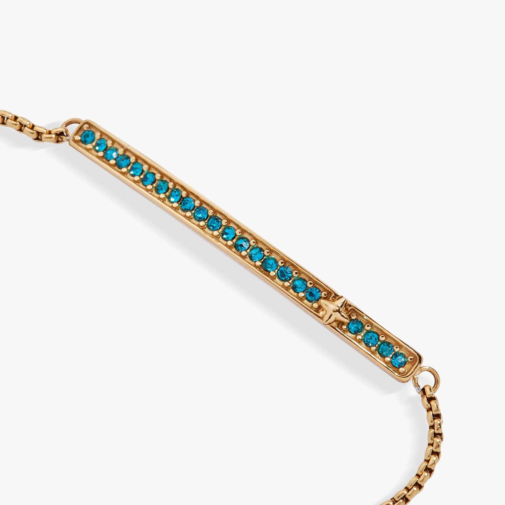 December Everyday Birthstone Pave Bolo Bracelet, Bracelets, $ 38.00, A Moment Of Now™