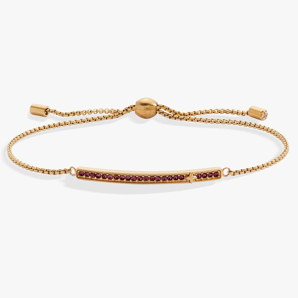 February Everyday Birthstone Pave Bolo Bracelet, Bracelets, $ 38.00, A Moment Of Now™