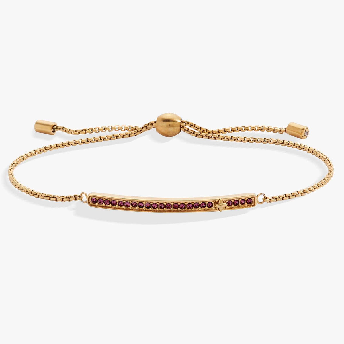 February Everyday Birthstone Pave Bolo Bracelet, Bracelets, $ 38.00, A Moment Of Now™