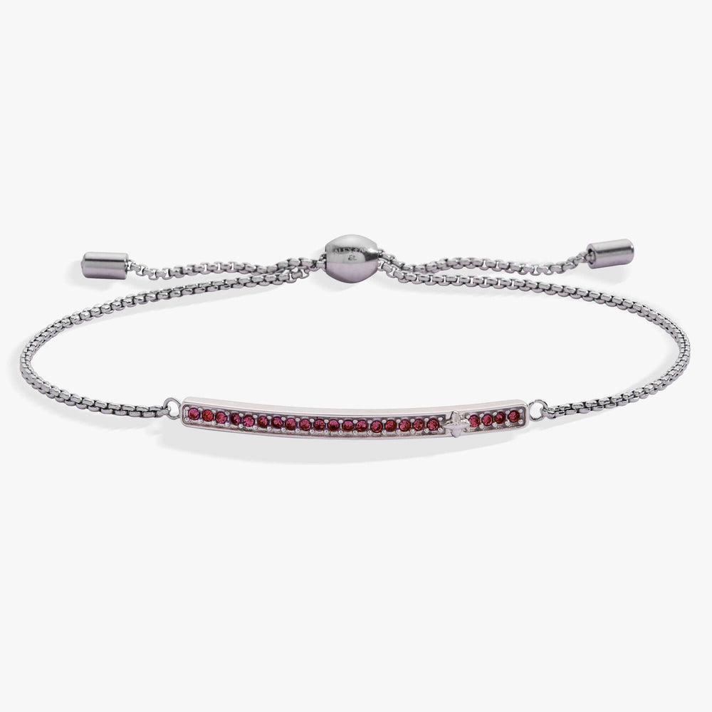 February Everyday Birthstone Pave Bolo Bracelet, Bracelets, $ 38.00, A Moment Of Now™