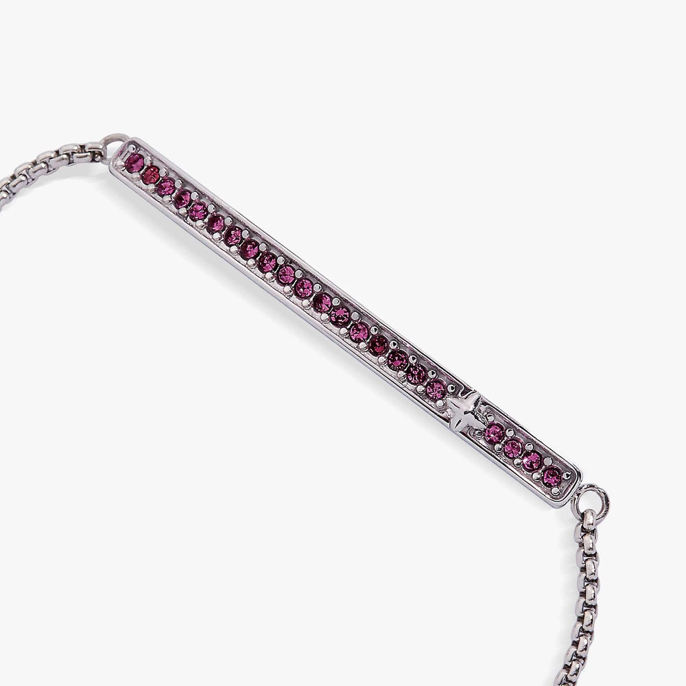 February Everyday Birthstone Pave Bolo Bracelet, Bracelets, $ 38.00, A Moment Of Now™