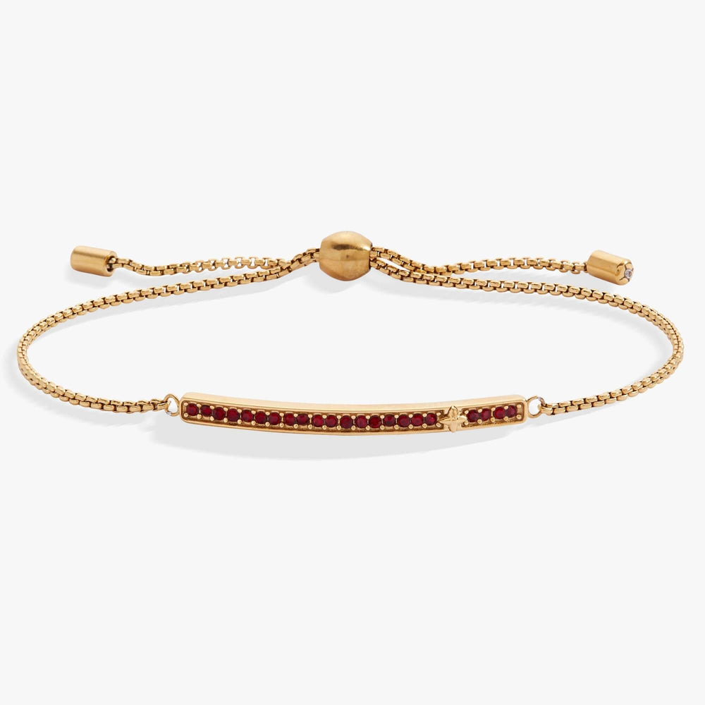 January Everyday Birthstone Pave Bolo Bracelet, Bracelets, $ 38.00, A Moment Of Now™