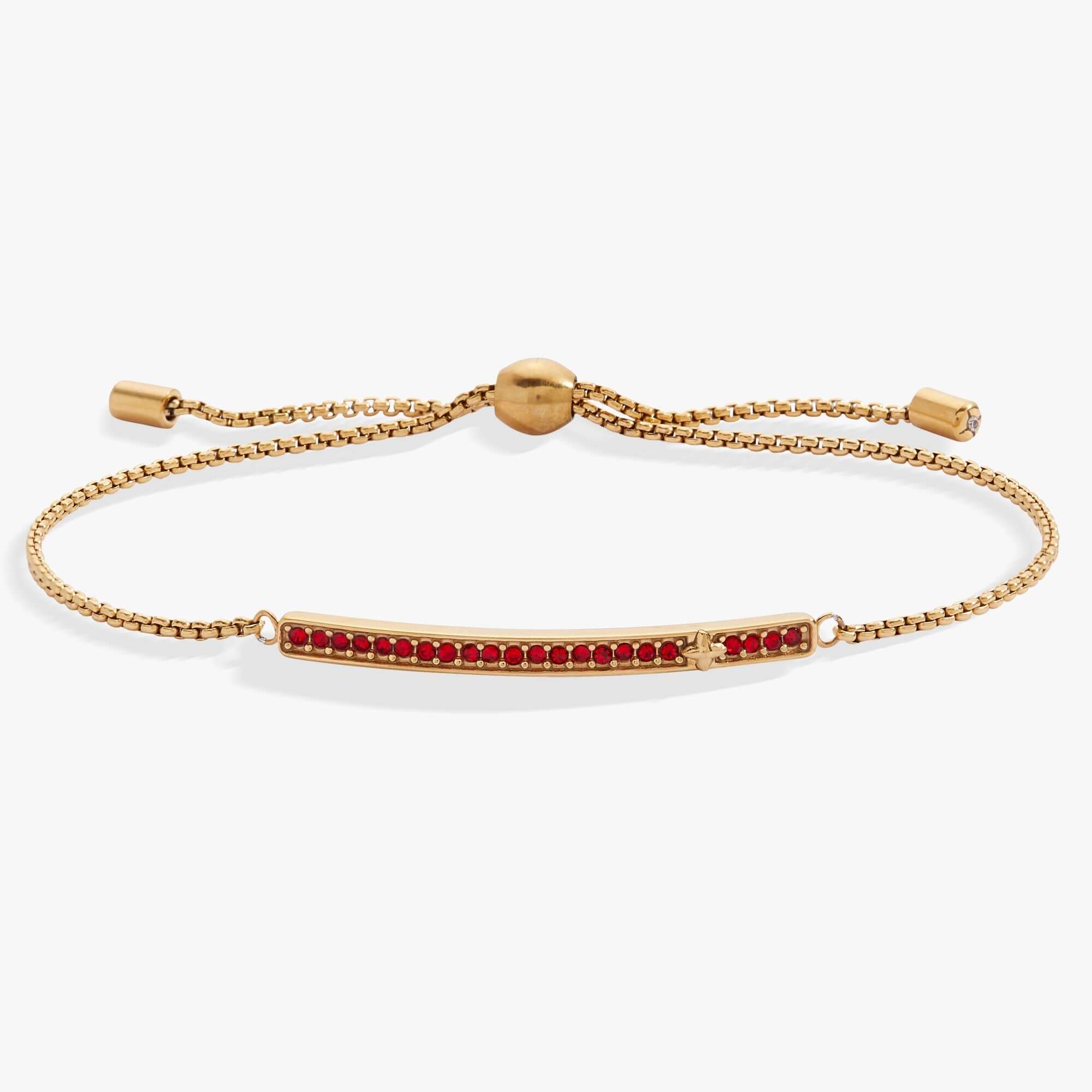 July Everyday Birthstone Pave Bolo Bracelet, Bracelets, $ 38.00, A Moment Of Now™