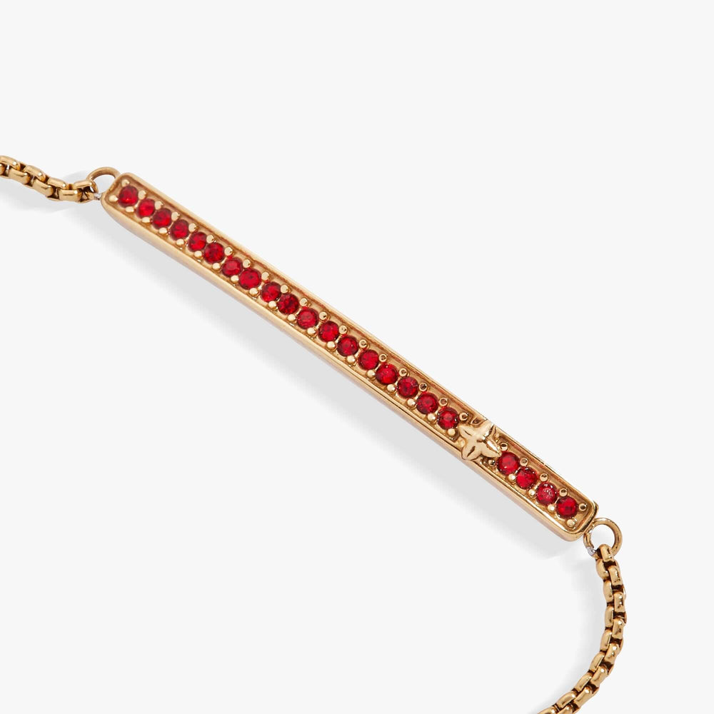 July Everyday Birthstone Pave Bolo Bracelet, Bracelets, $ 38.00, A Moment Of Now™