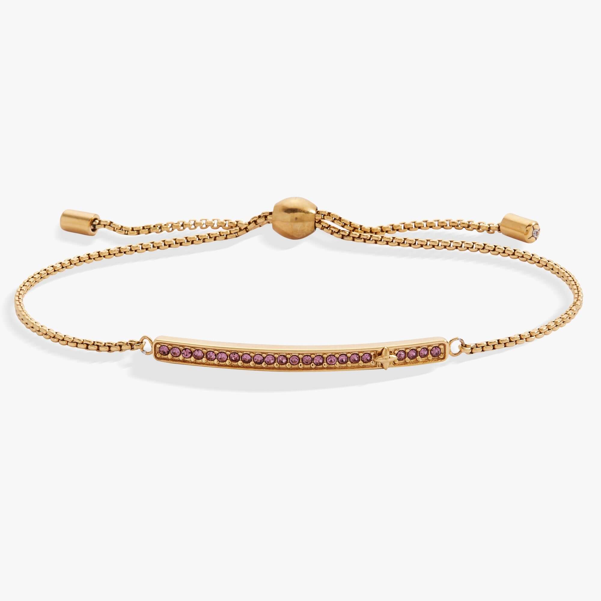 June Everyday Birthstone Pave Bolo Bracelet, Bracelets, $ 38.00, A Moment Of Now™