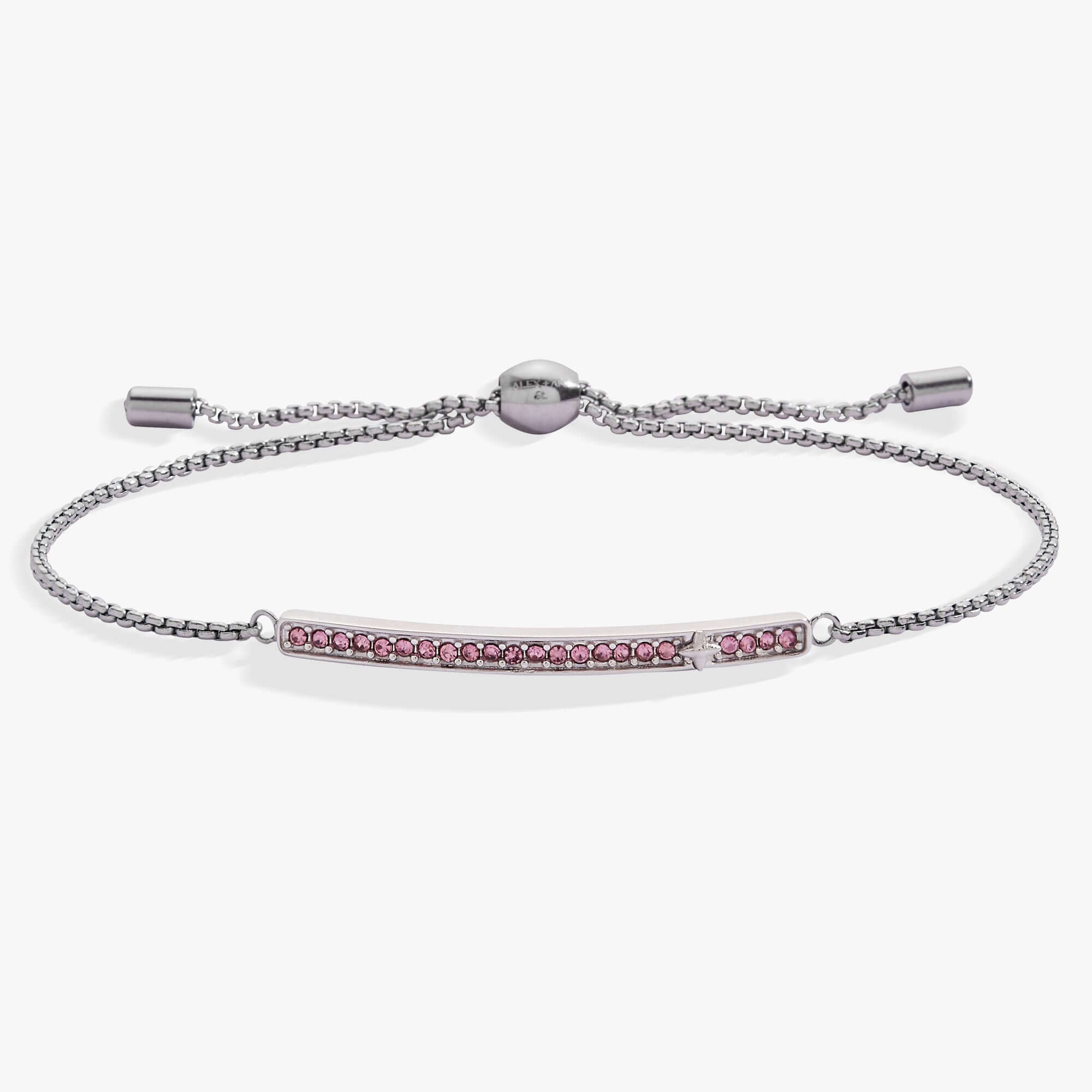 June Everyday Birthstone Pave Bolo Bracelet, Bracelets, $ 38.00, A Moment Of Now™