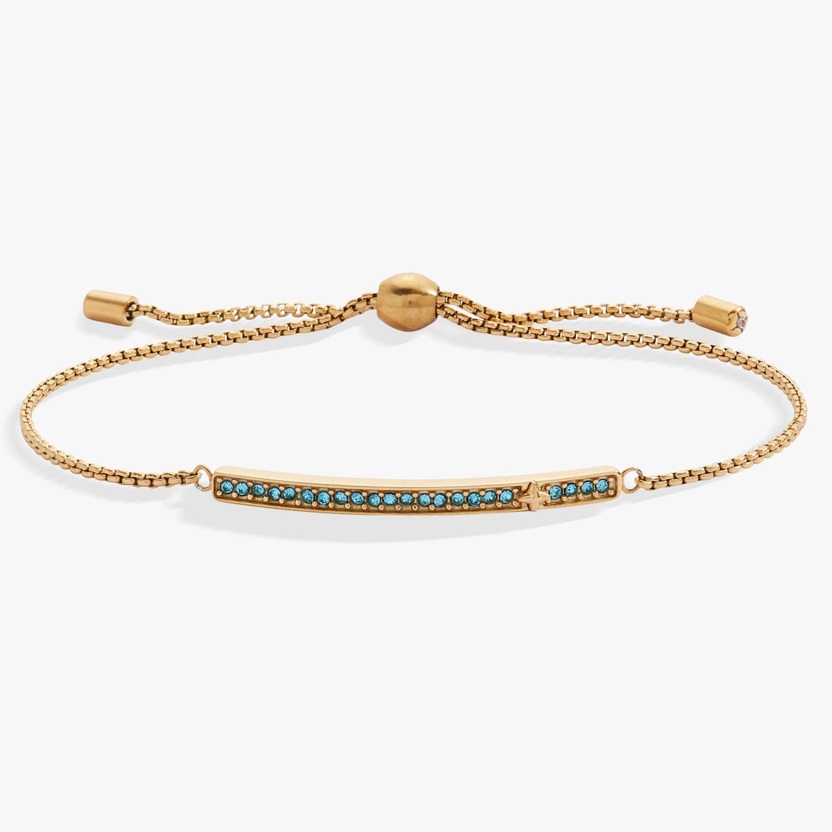 March Everyday Birthstone Pave Bolo Bracelet, Bracelets, $ 38.00, A Moment Of Now™