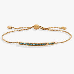 March Everyday Birthstone Pave Bolo Bracelet, Bracelets, $ 38.00, A Moment Of Now™