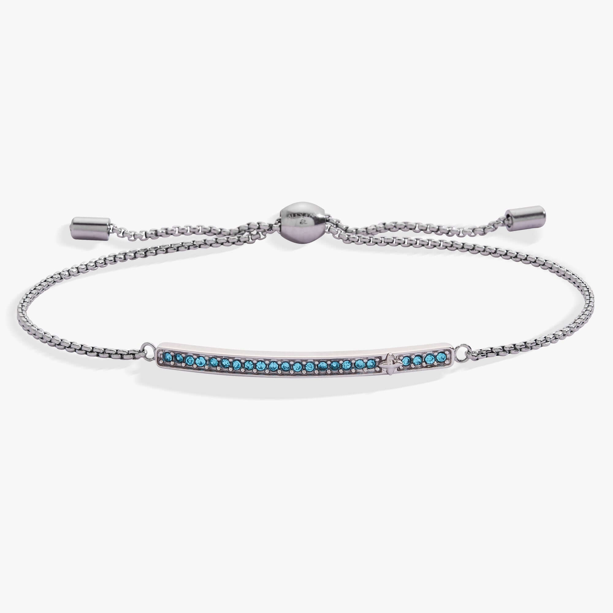 March Everyday Birthstone Pave Bolo Bracelet, Bracelets, $ 38.00, A Moment Of Now™