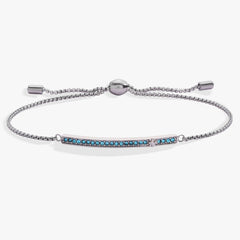March Everyday Birthstone Pave Bolo Bracelet, Bracelets, $ 38.00, A Moment Of Now™