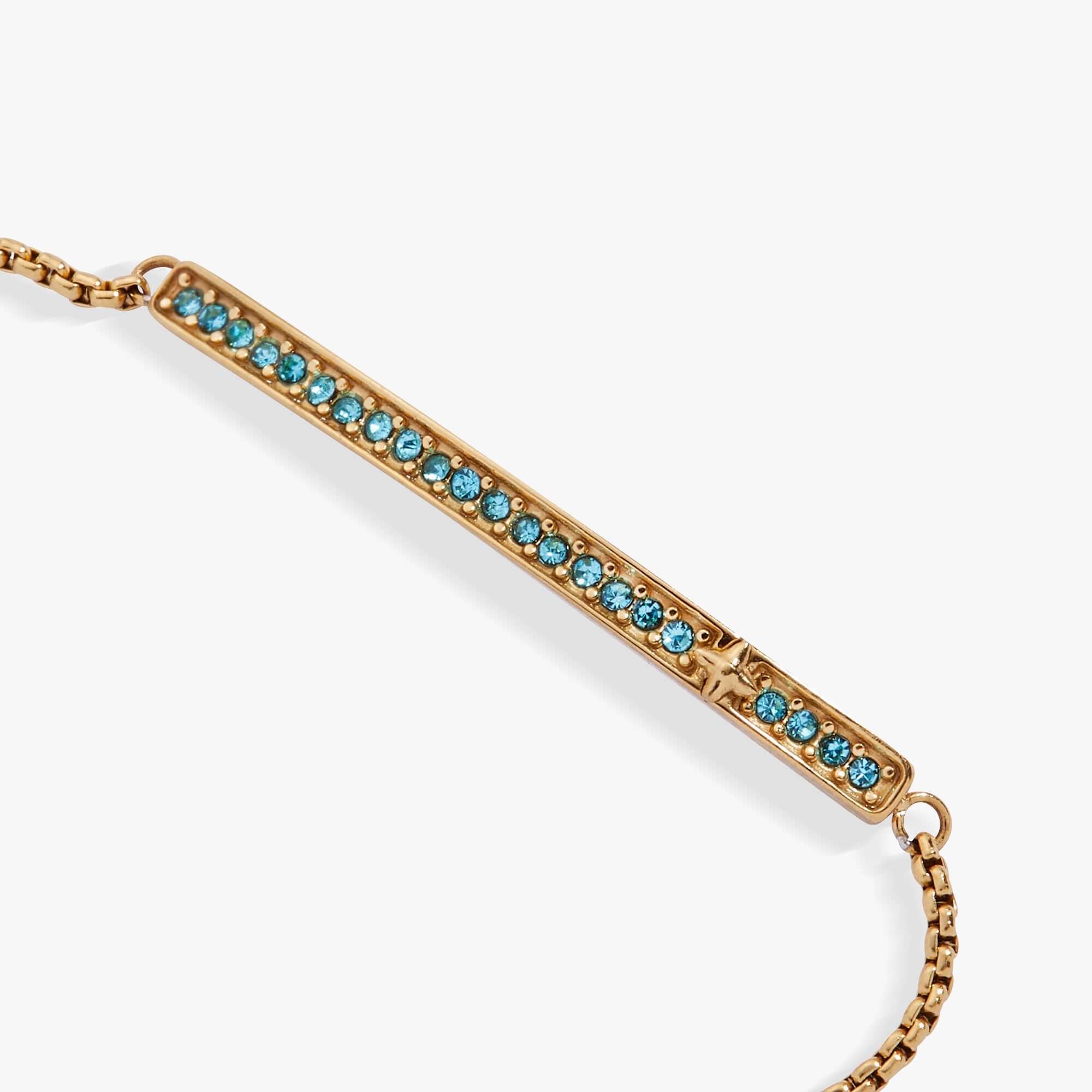 March Everyday Birthstone Pave Bolo Bracelet, Bracelets, $ 38.00, A Moment Of Now™