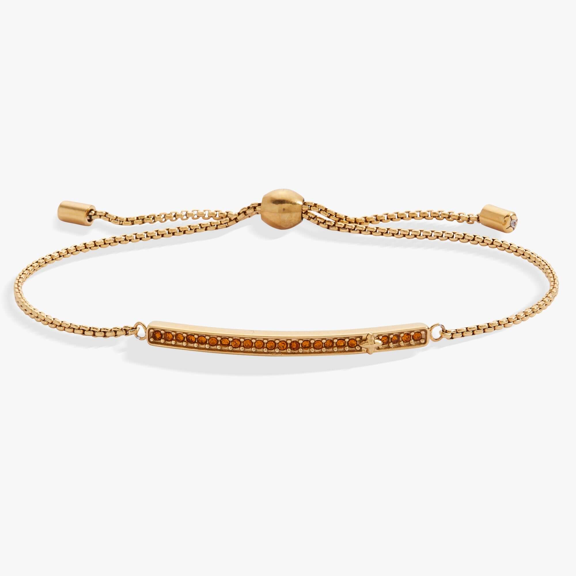 November Everyday Birthstone Pave Bolo Bracelet, Bracelets, $ 38.00, A Moment Of Now™
