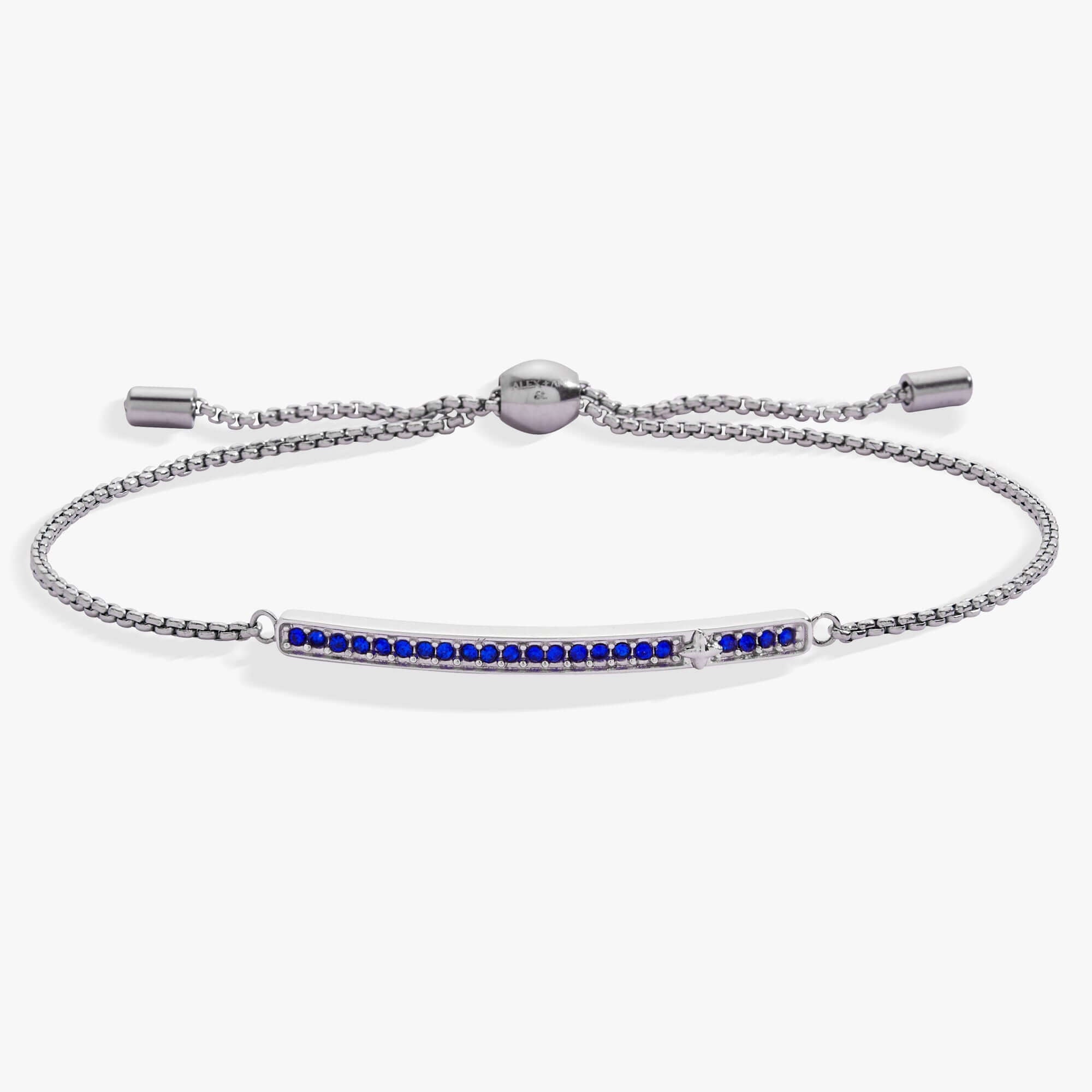 September Everyday Birthstone Pave Bolo Bracelet, Bracelets, $ 38.00, A Moment Of Now™
