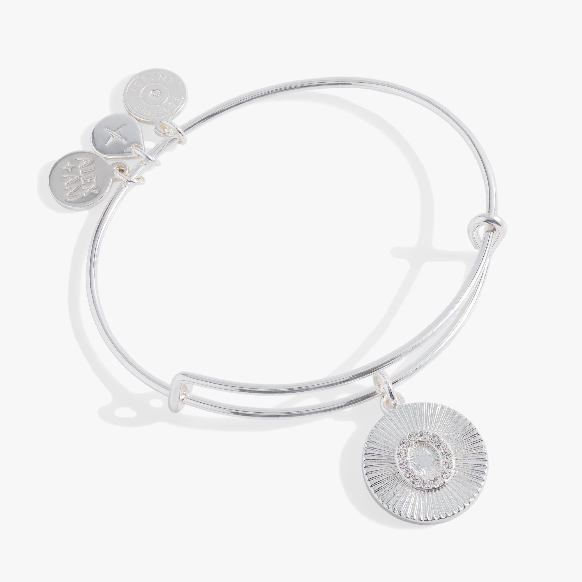 Initial O Pave Starburst Texture Bangle, Bracelets, $ 28.00, A Moment Of Now™