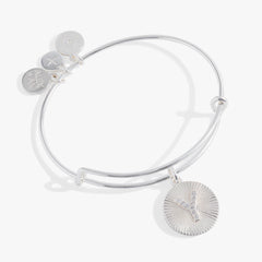 Initial Y Pave Starburst Texture Bangle, Bracelets, $ 28.00, A Moment Of Now™