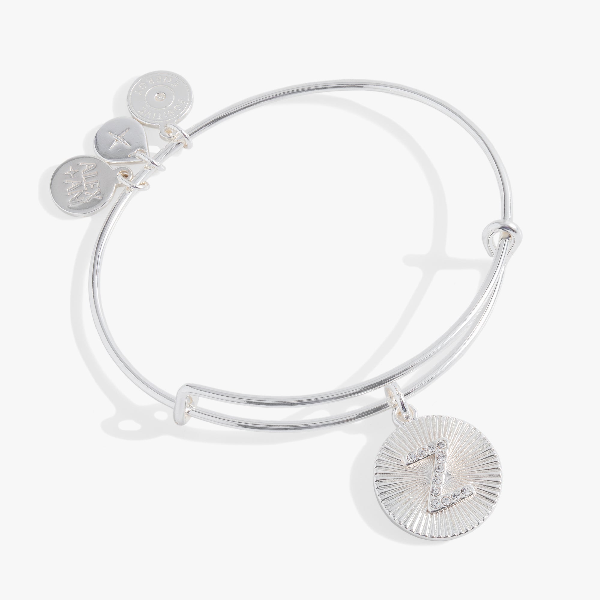 Initial Z Pave Starburst Texture Bangle, Bracelets, $ 28.00, A Moment Of Now™