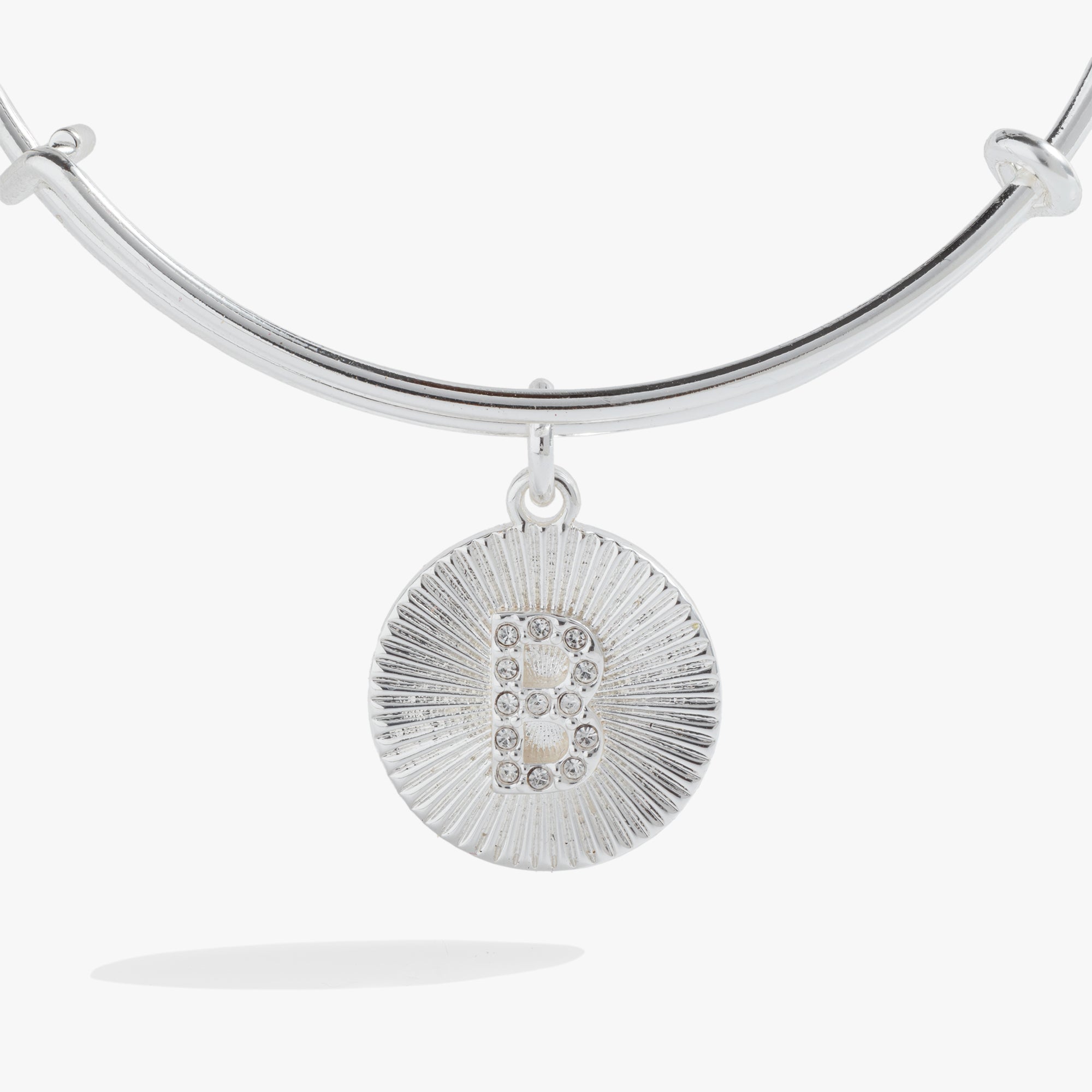 Initial B Pave Starburst Texture Bangle, Bracelets, $ 28.00, A Moment Of Now™