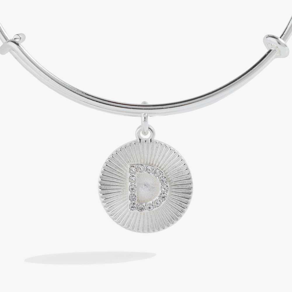 Initial D Pave Starburst Texture Bangle, Bracelets, $ 28.00, A Moment Of Now™