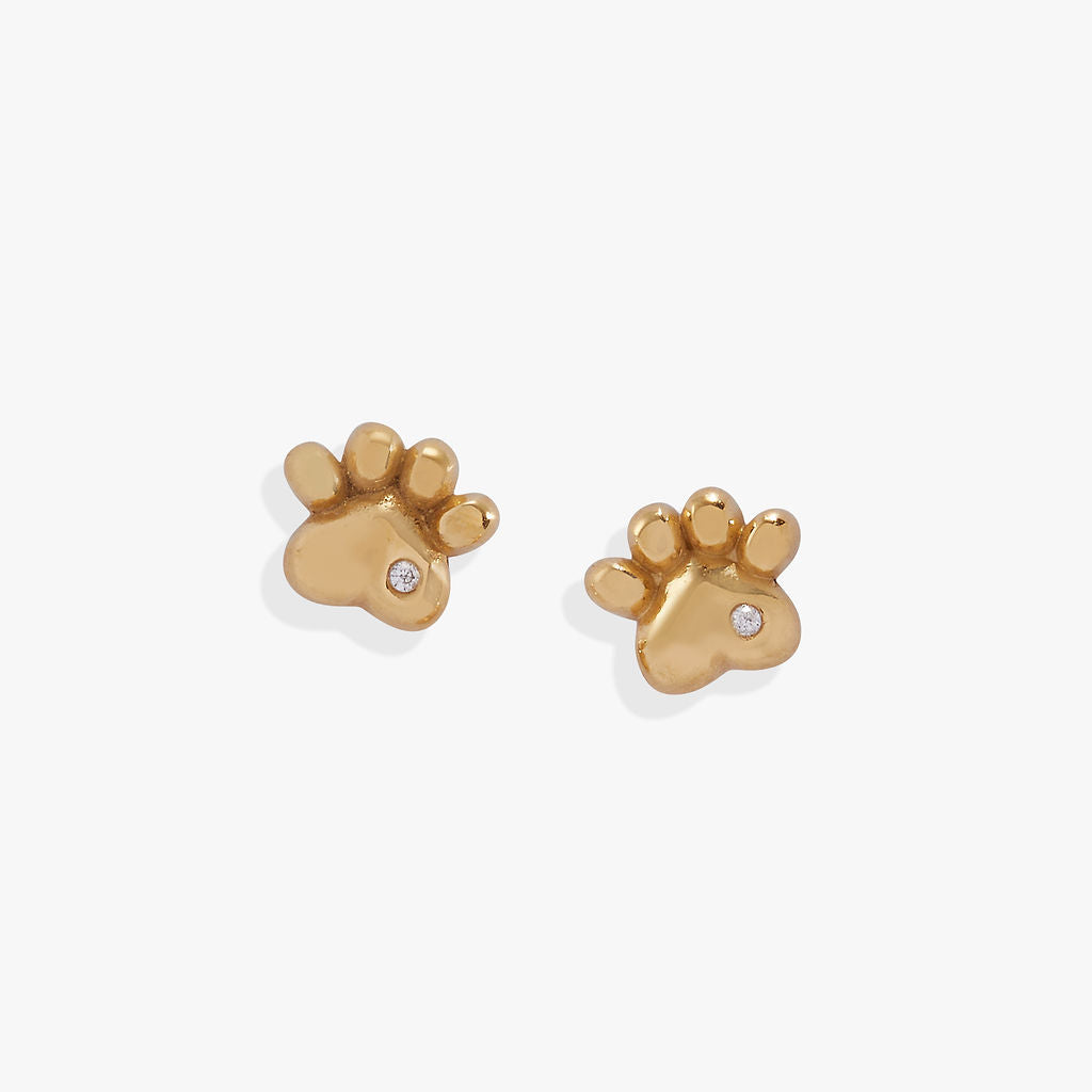Crystal Paw Mini Stud Earrings, Earrings, $ 28.00, A Moment Of Now™