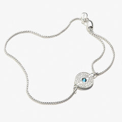 Evil Eye Crystal Pull Chain Bracelet, Bracelets, $ 88.00, A Moment Of Now™