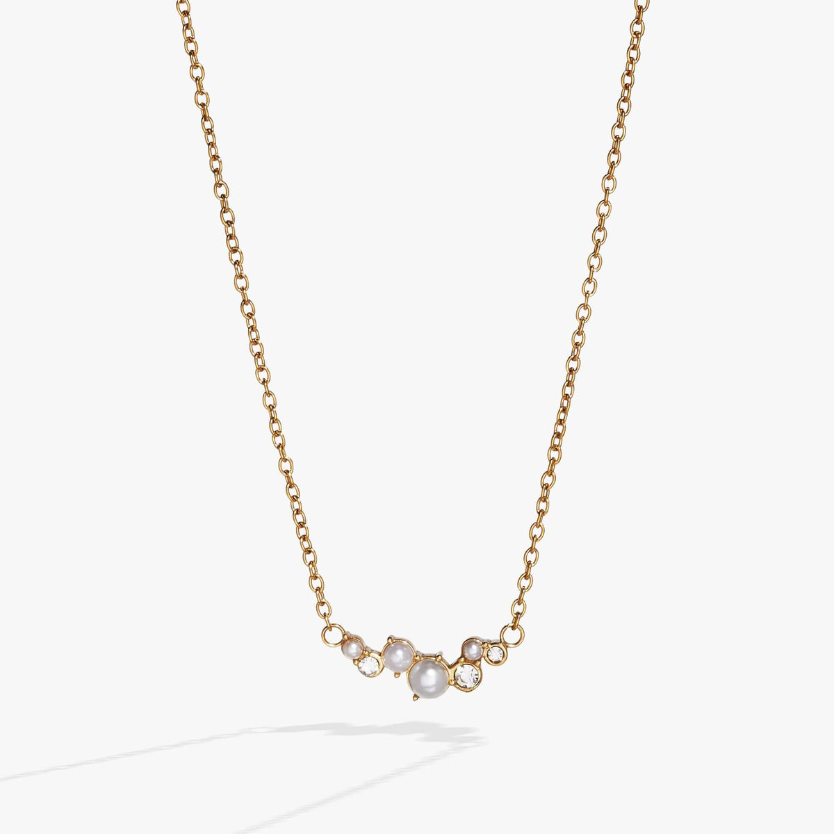 Pearl & Crystal Pendant Necklace, Necklaces, $ 18.90, A Moment Of Now™
