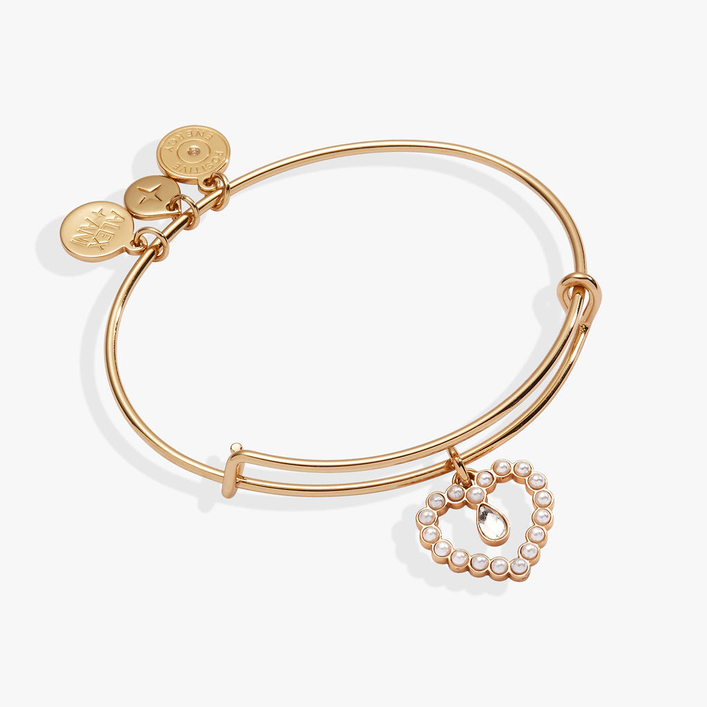 Pearl Heart Bangle, Bracelets, $ 34.00, A Moment Of Now™
