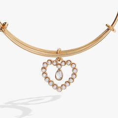 Pearl Heart Bangle, Bracelets, $ 34.00, A Moment Of Now™