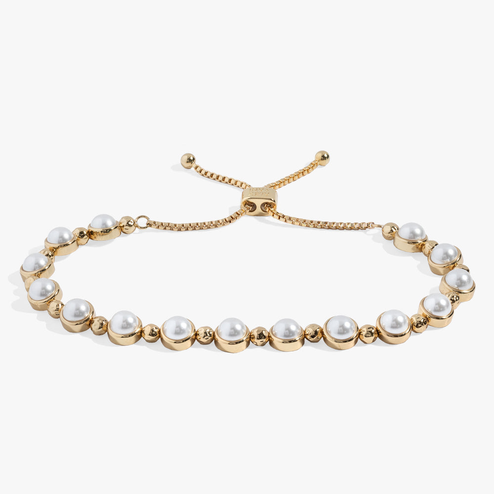 Pearl Bolo Beaded Bracelet, Bracelets, $ 34.90, A Moment Of Now™