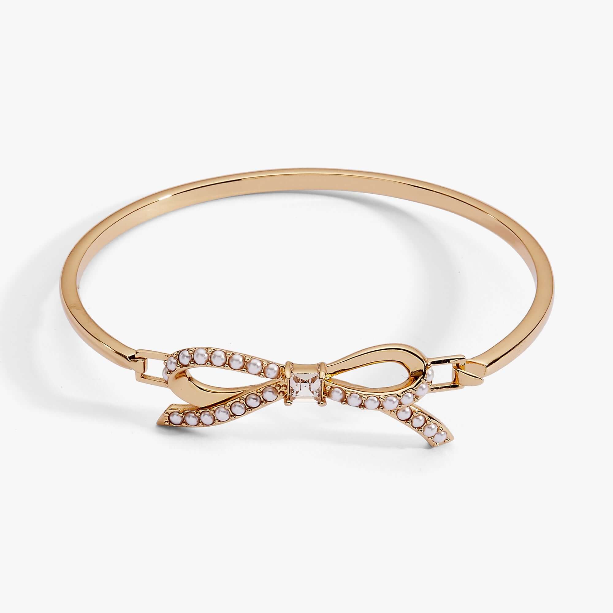 Bow Pearl Coquette Tension Bangle, Bracelets, $ 44.00, A Moment Of Now™