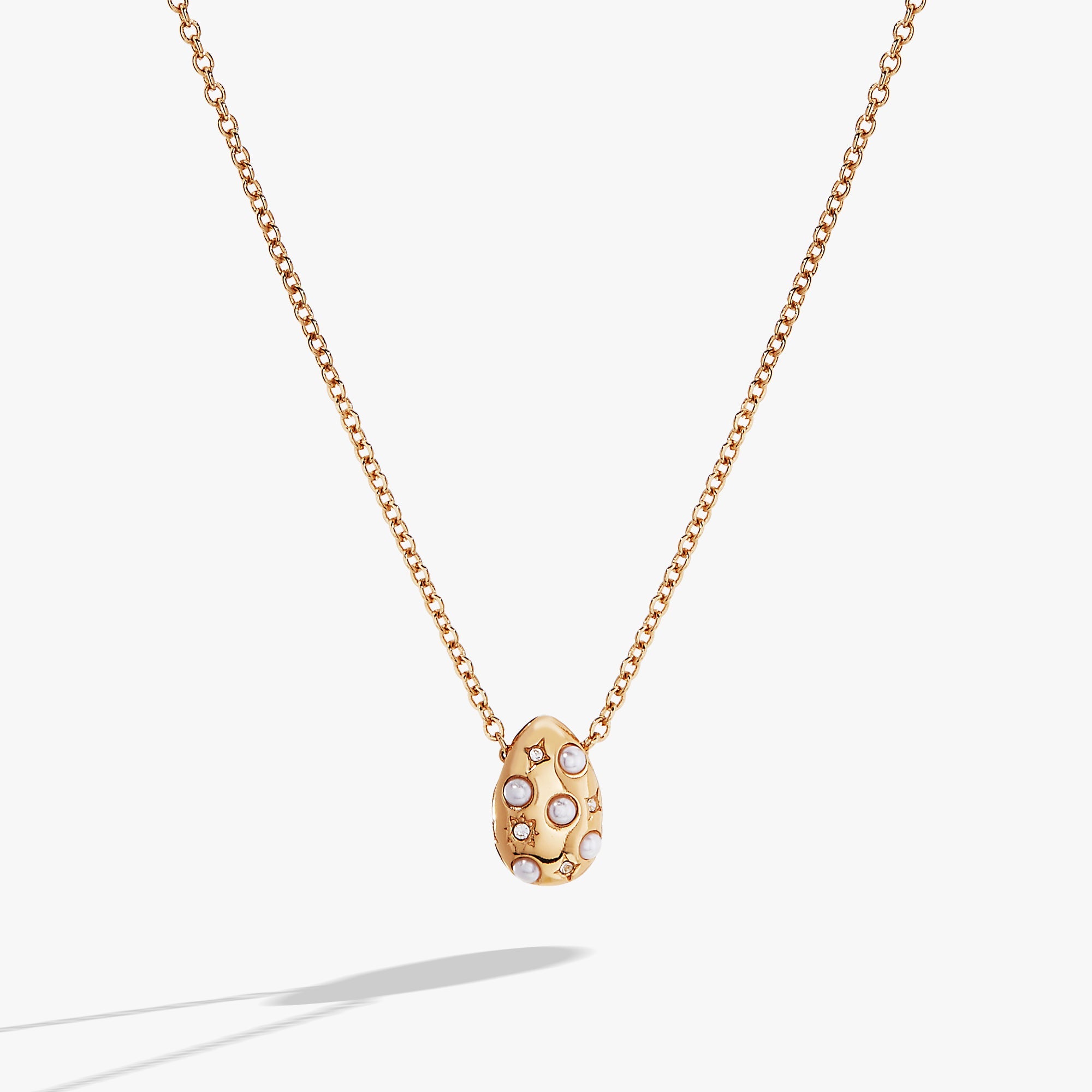 Pearl and Crystal Pendant Necklace, Necklaces, $ 34.90, A Moment Of Now™
