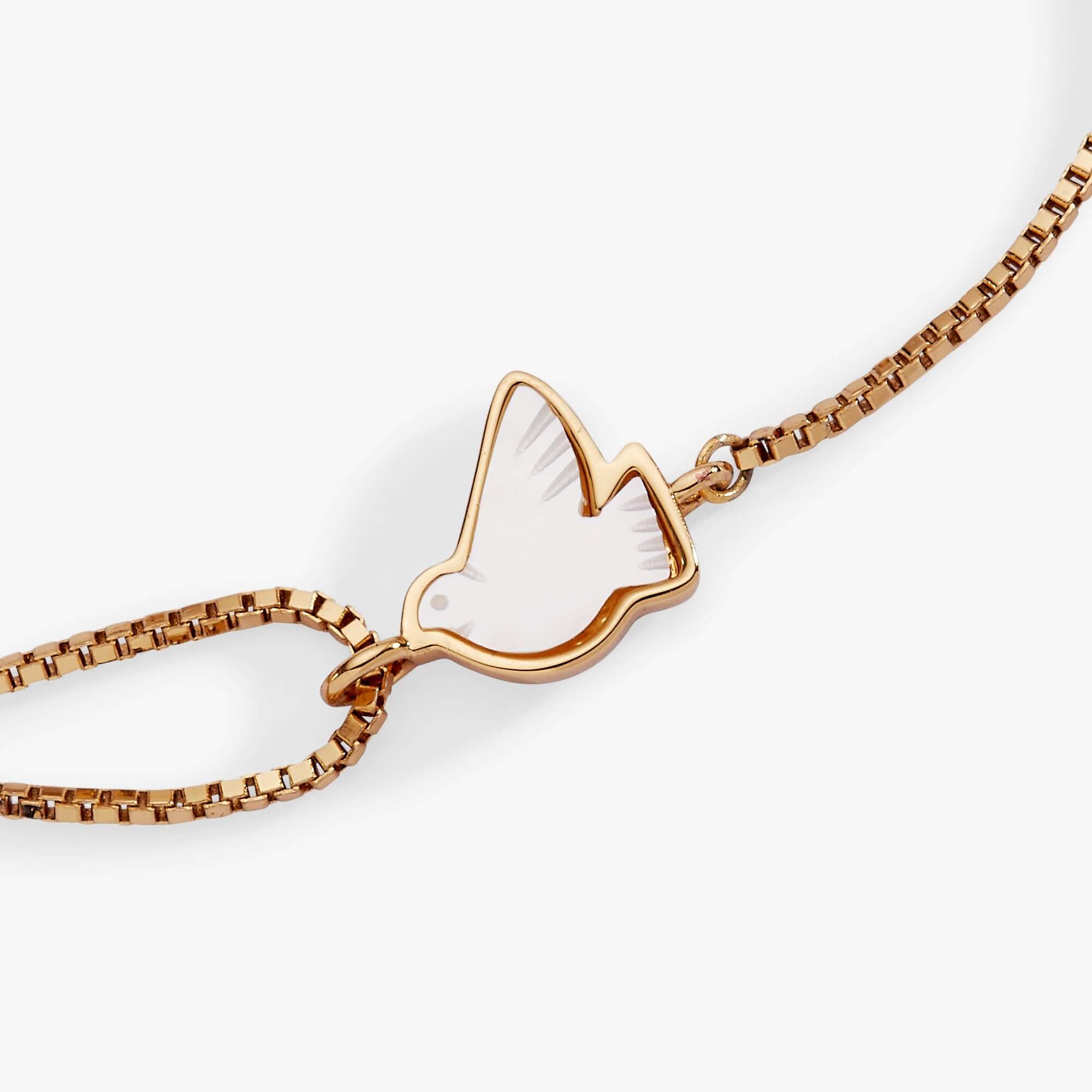 Dove 'Peace' Mother of Pearl Pull Chain Bracelet, Bracelets, $ 38.00, A Moment Of Now™