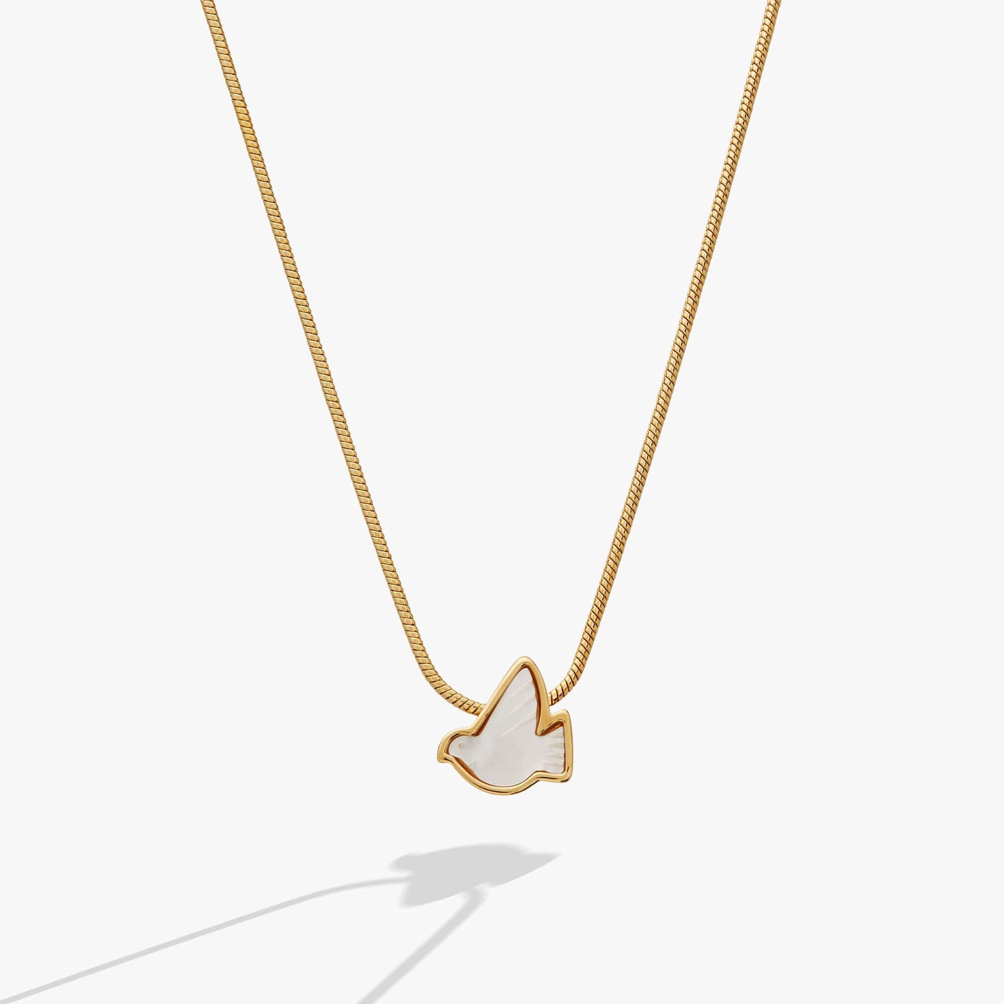 Pearlized Dove 'Peace' Slider Necklace, Necklaces, $ 44.00, A Moment Of Now™