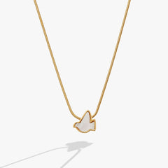 Pearlized Dove 'Peace' Slider Necklace, Necklaces, $ 44.00, A Moment Of Now™