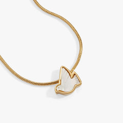 Pearlized Dove 'Peace' Slider Necklace, Necklaces, $ 44.00, A Moment Of Now™