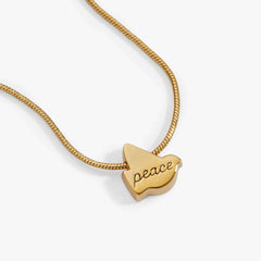 Pearlized Dove 'Peace' Slider Necklace, Necklaces, $ 44.00, A Moment Of Now™