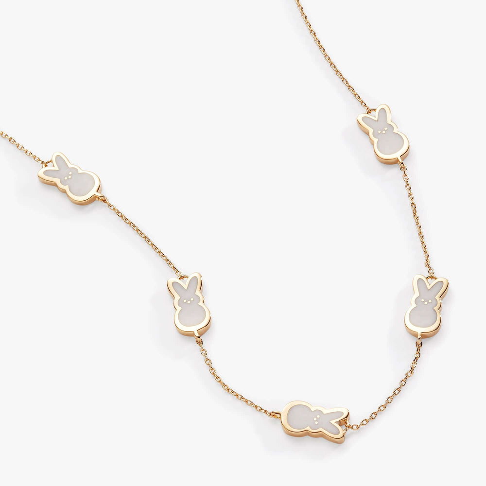 PEEPS® Pearlized Bunny Charm Necklace, Necklaces, $ 54.00, A Moment Of Now™