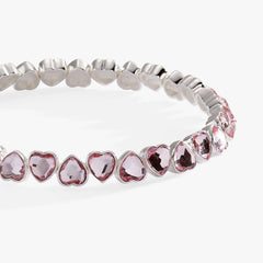 Pink Crystal Heart Stretch Bracelet, Bracelets, $ 19.90, A Moment Of Now™