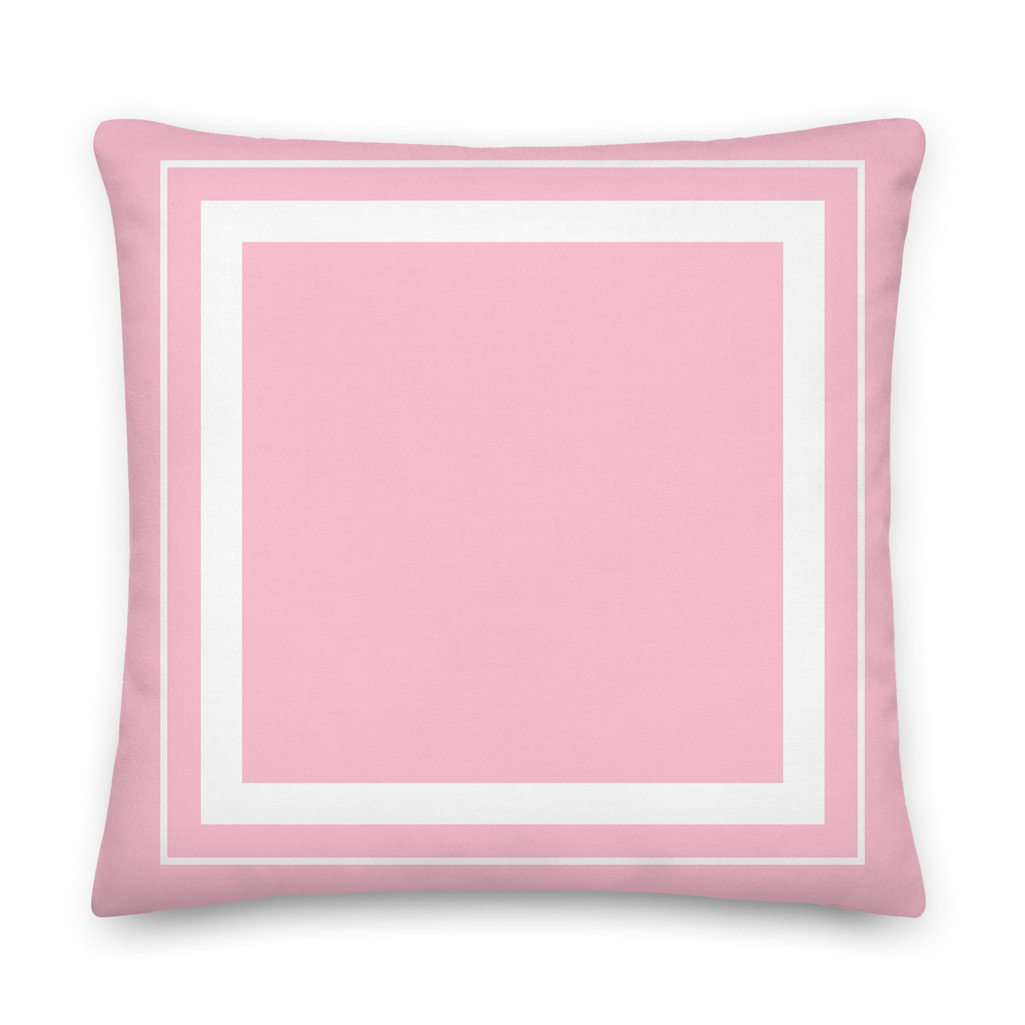 Custom Double Border Frame Decorative Throw Pillow Cushion