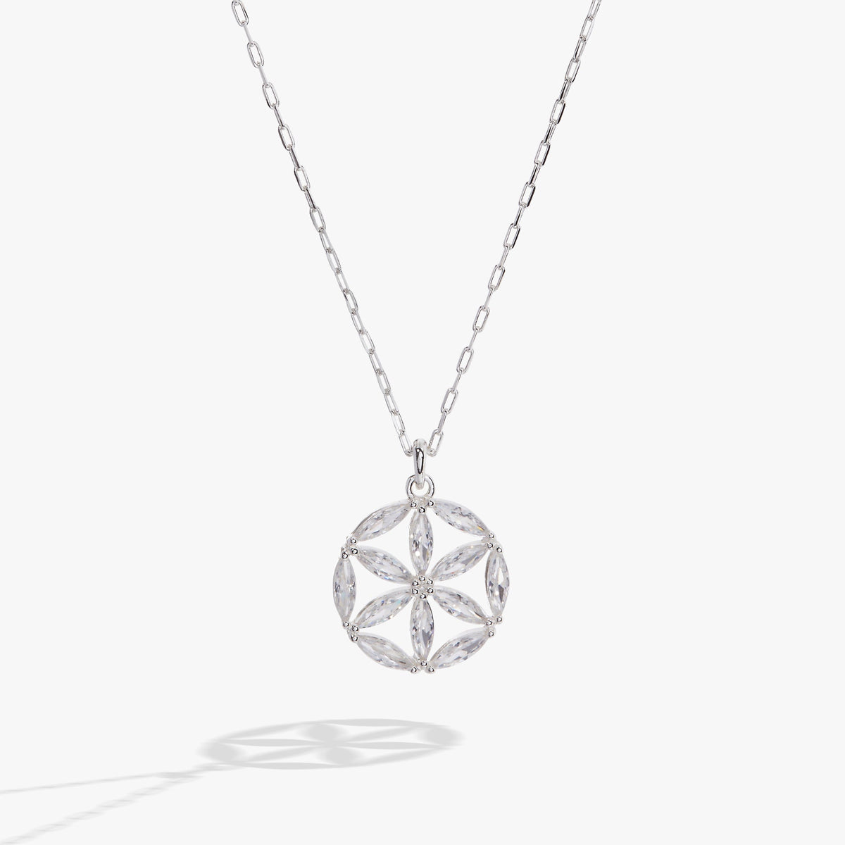 Faith and Family Rosette Pendant Necklace, Necklaces, $ 29.90, A Moment Of Now™