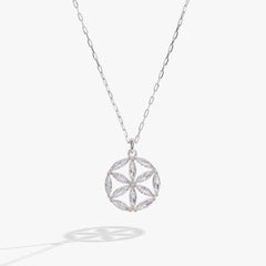 Faith and Family Rosette Pendant Necklace, Necklaces, $ 29.90, A Moment Of Now™