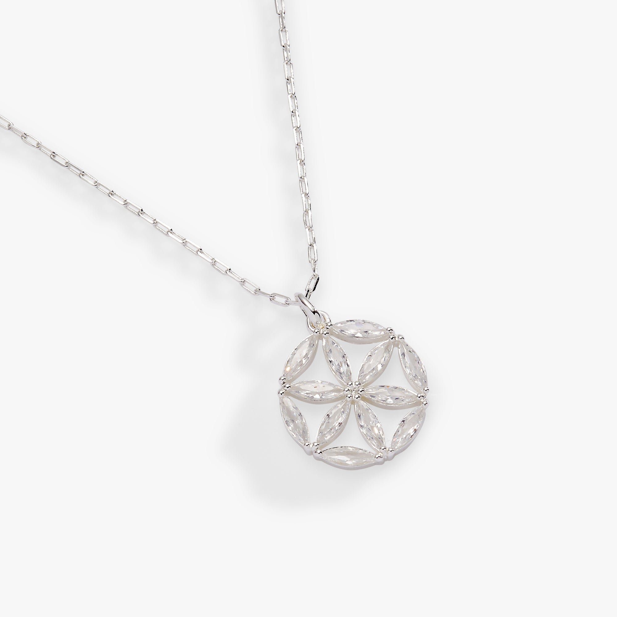 Faith and Family Rosette Pendant Necklace, Necklaces, $ 29.90, A Moment Of Now™