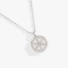 Faith and Family Rosette Pendant Necklace, Necklaces, $ 29.90, A Moment Of Now™