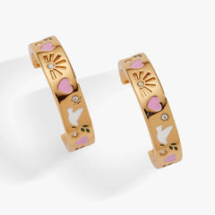 'Pray, Wait and Trust' Hoop Earrings, Earrings, $ 34.00, A Moment Of Now™