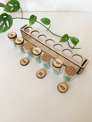 Custom Etched Propagation Stand + 3 Set Houseplant Earring Studs