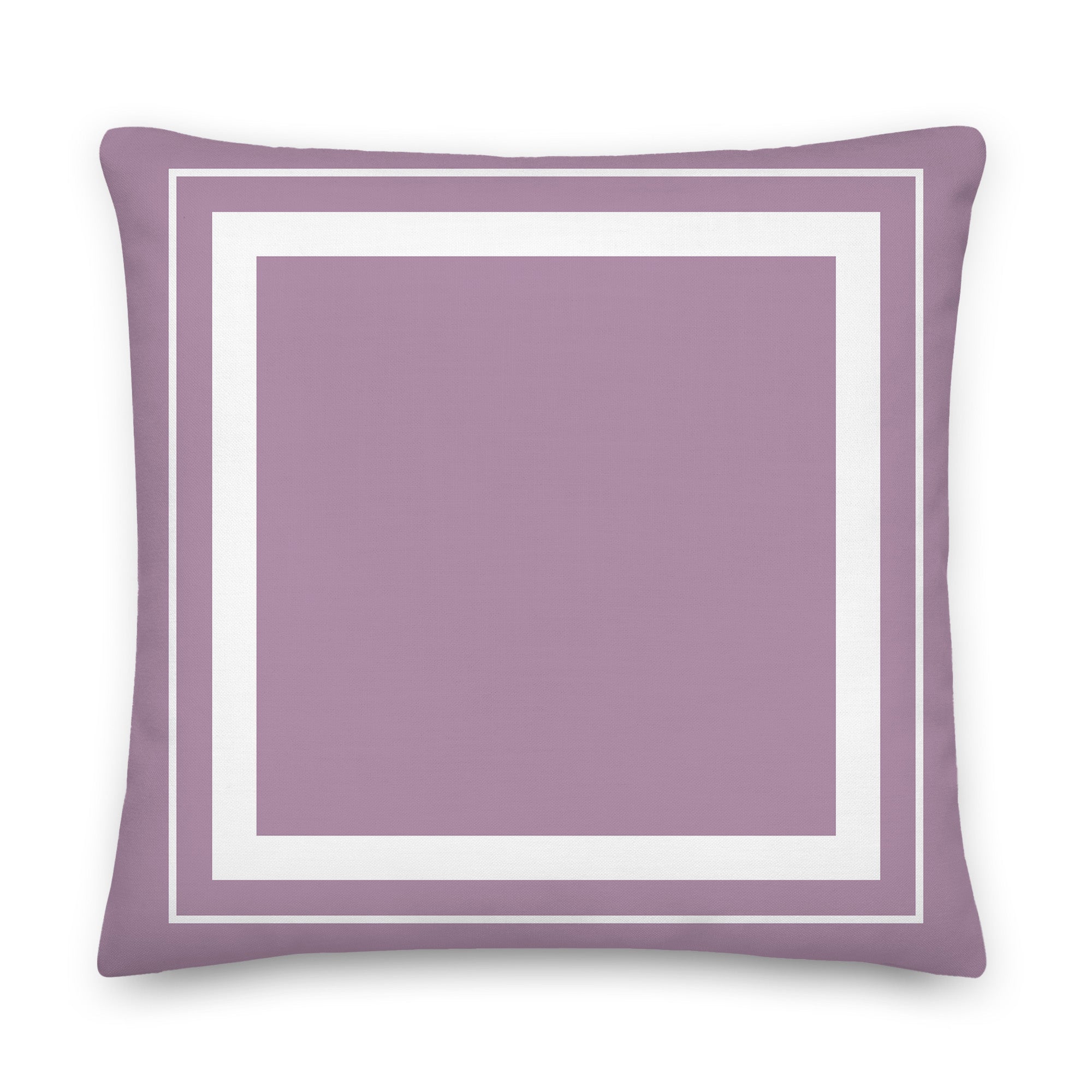 Custom Double Border Frame Decorative Throw Pillow Cushion