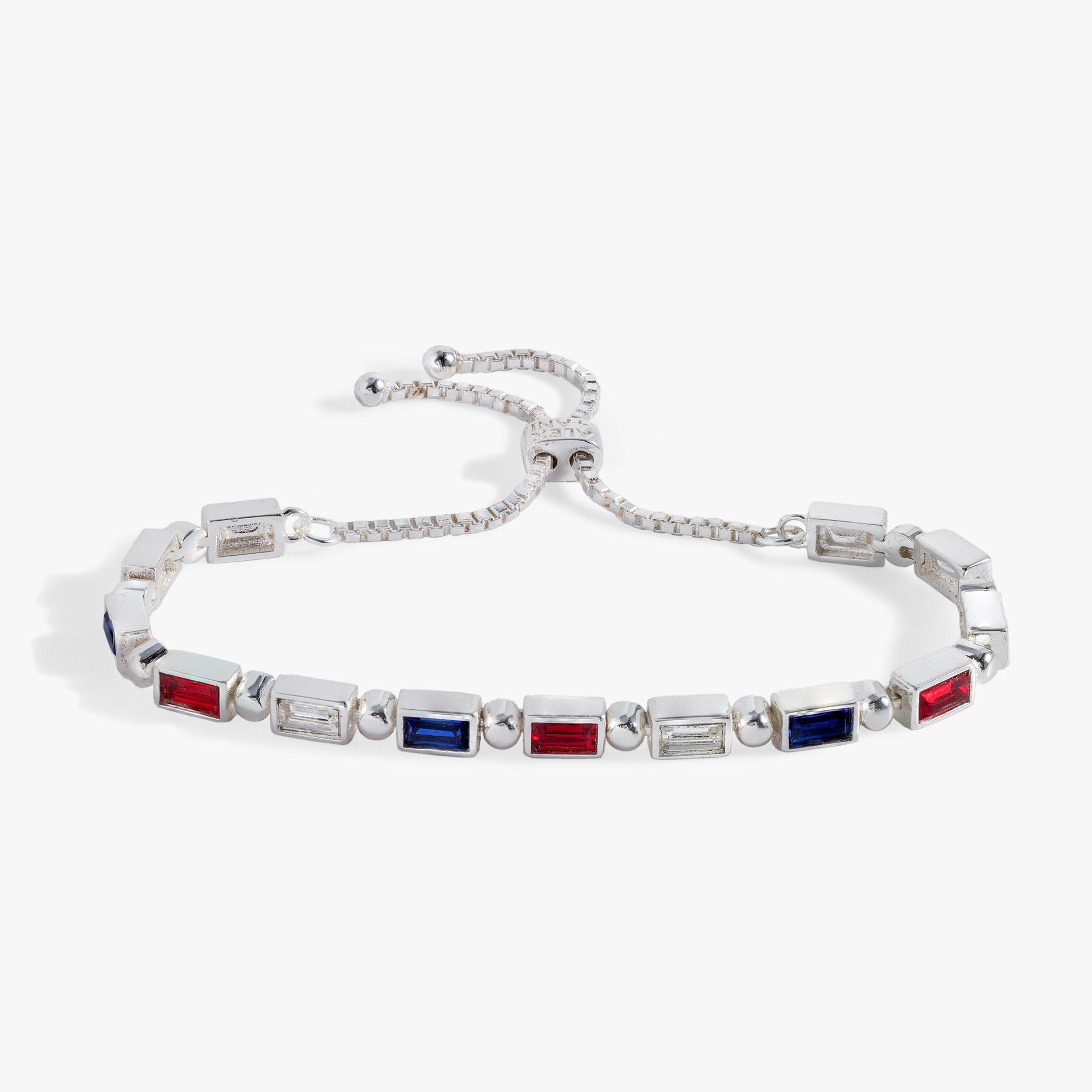 Red, White and Blue Baguette Bolo, Bracelets, $ 48.00, A Moment Of Now™