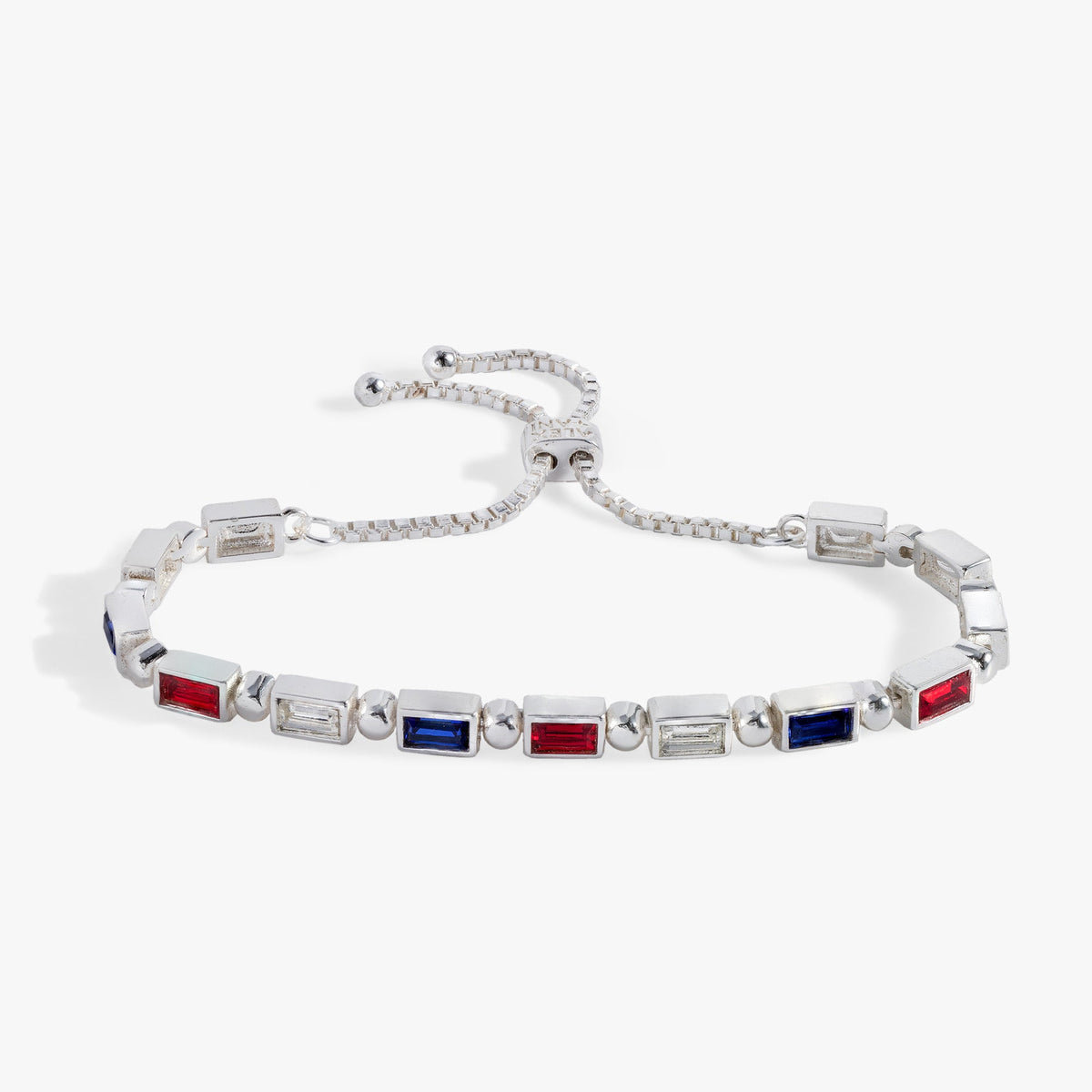 Red, White and Blue Baguette Bolo, Bracelets, $ 48.00, A Moment Of Now™